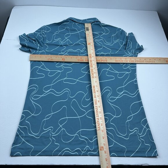 G/FORE Men's Pencil Tech Fit Golf Polo Shirt (Green) - Medium - Picture 4 of 9